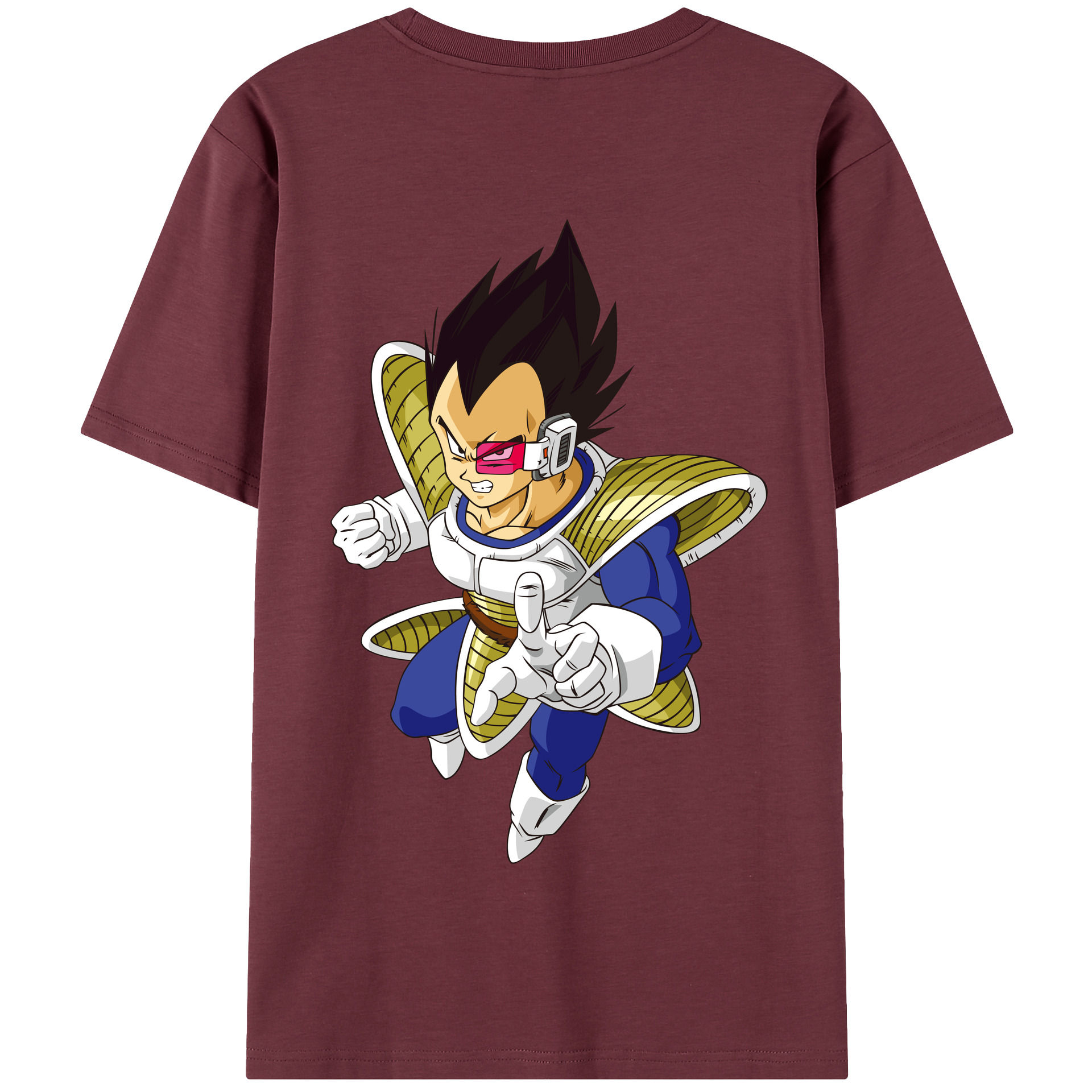 （画像用） ドラゴンボール ベジータ四世（Bejīta Yonsei）DRAGON BALL Vegeta IV 綿100％半袖Tシャツ（背面プリント）